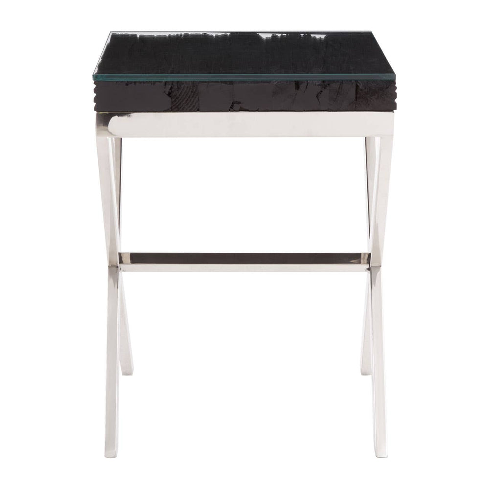 Kerala Black Glass Side Table