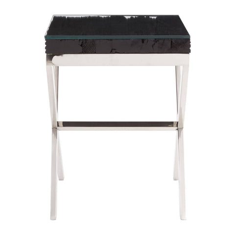 Kerala Black Glass Side Table