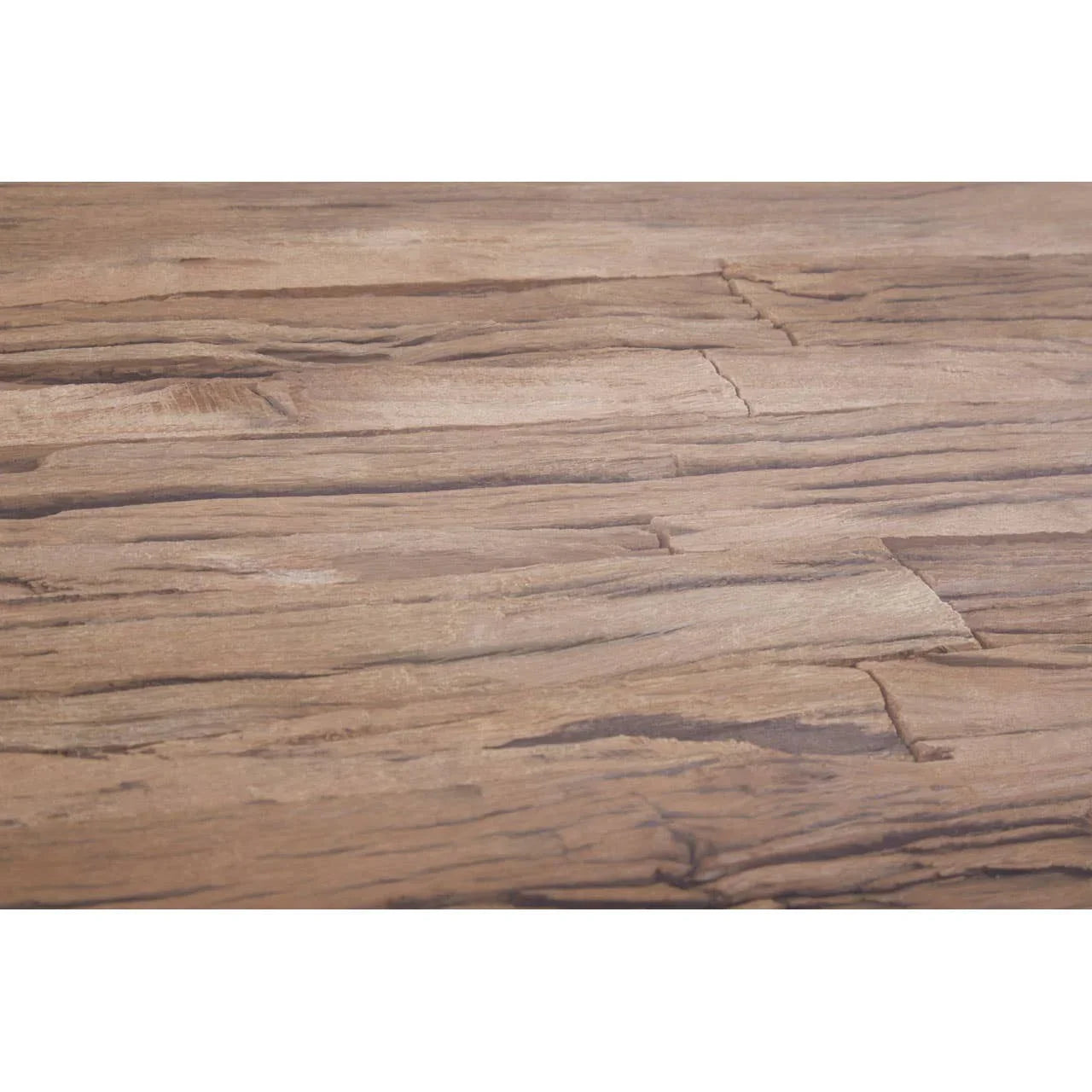 Rustic Glass Top End Table