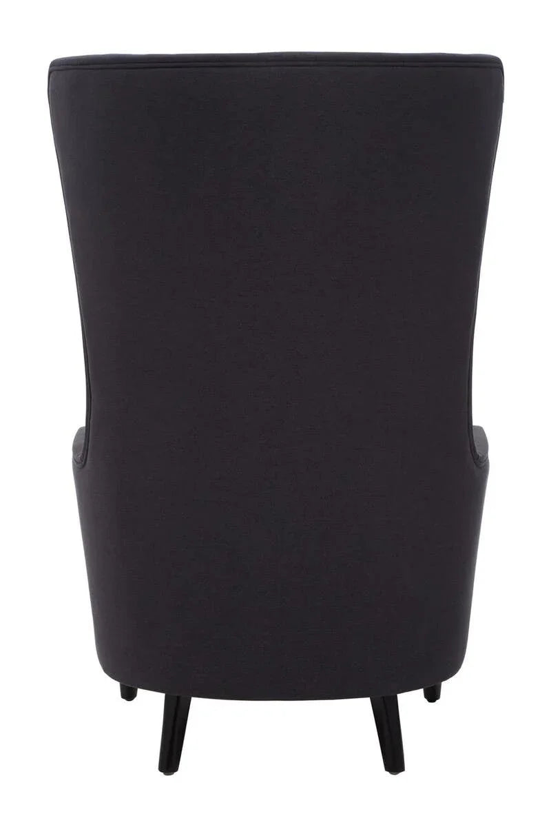 Luxe Black Tufted Accent Chair