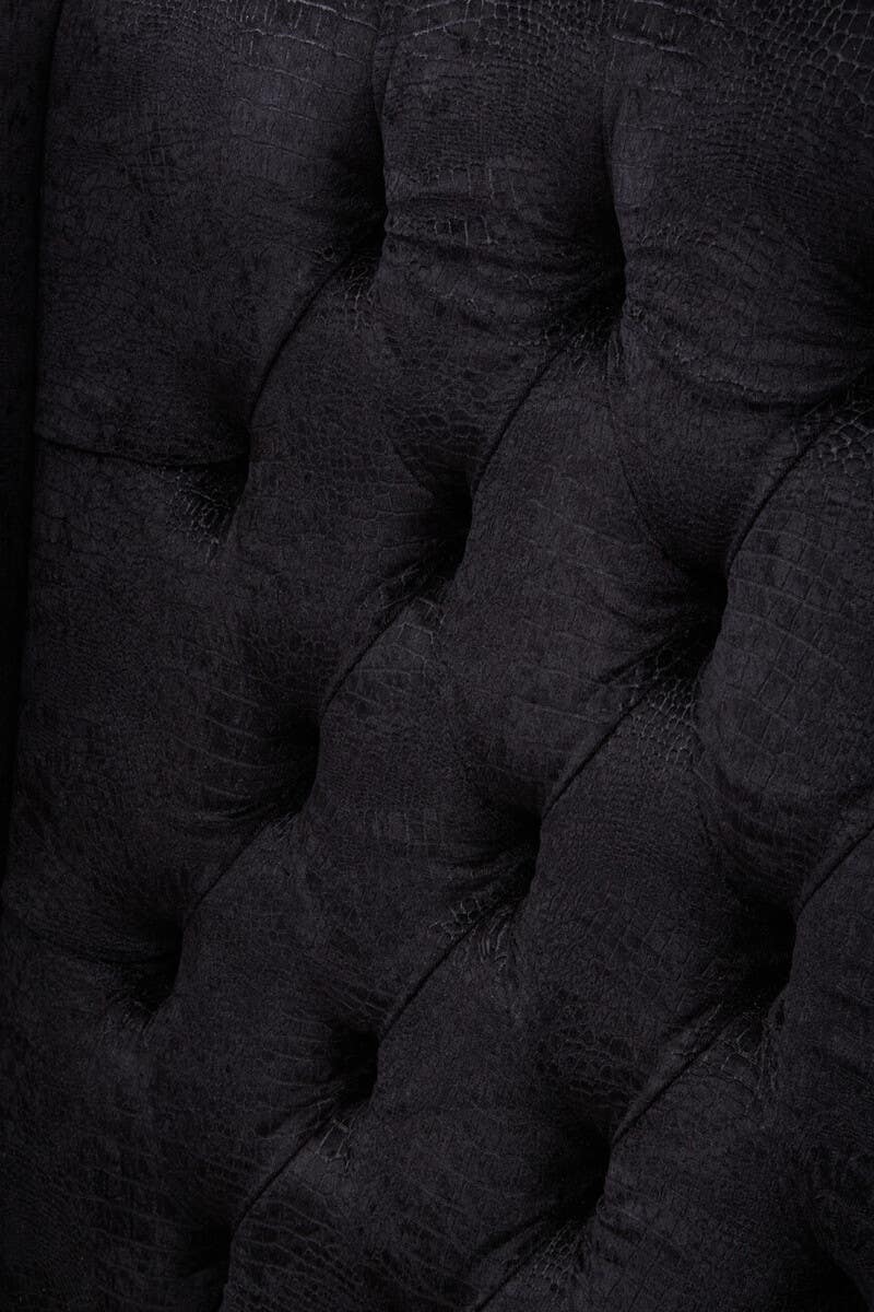 Luxe Black Alligator Armchair