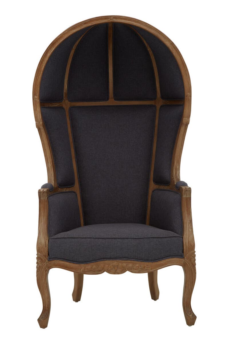 Sleek Graphite Grey Dome Chair