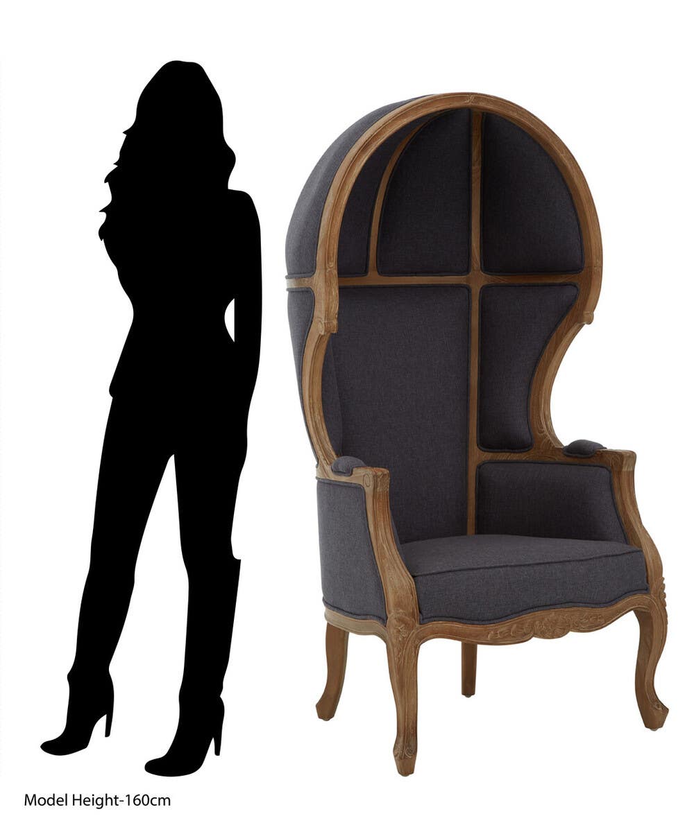 Sleek Graphite Grey Dome Chair