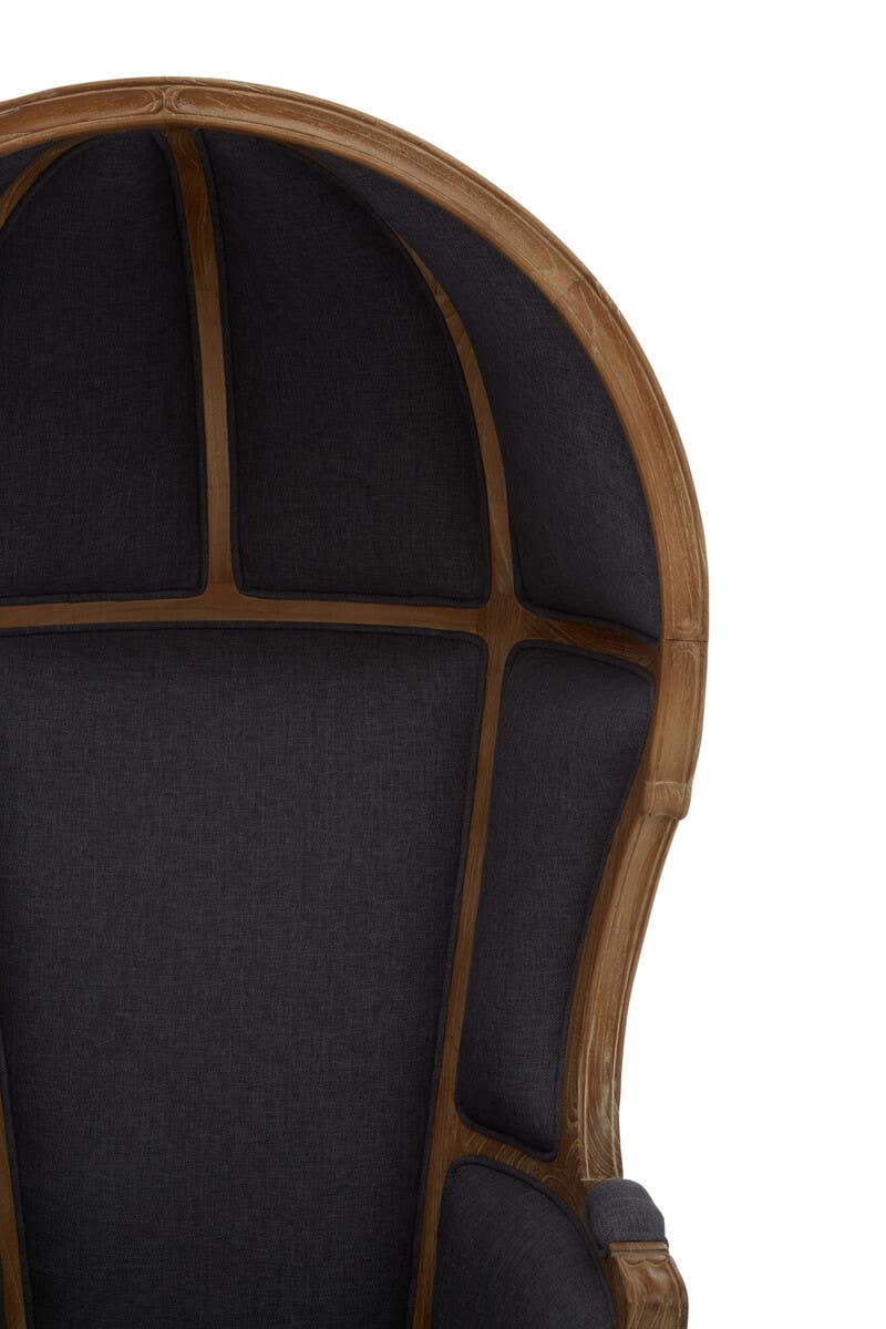 Sleek Graphite Grey Dome Chair