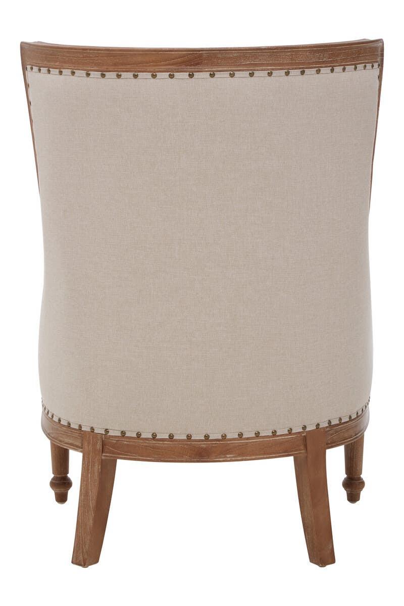 Cream Upholstered Accent Chair
