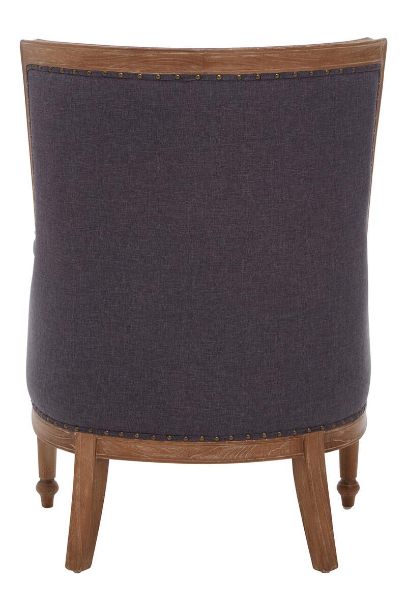 Elegant Grey Upholstered Accent Chair