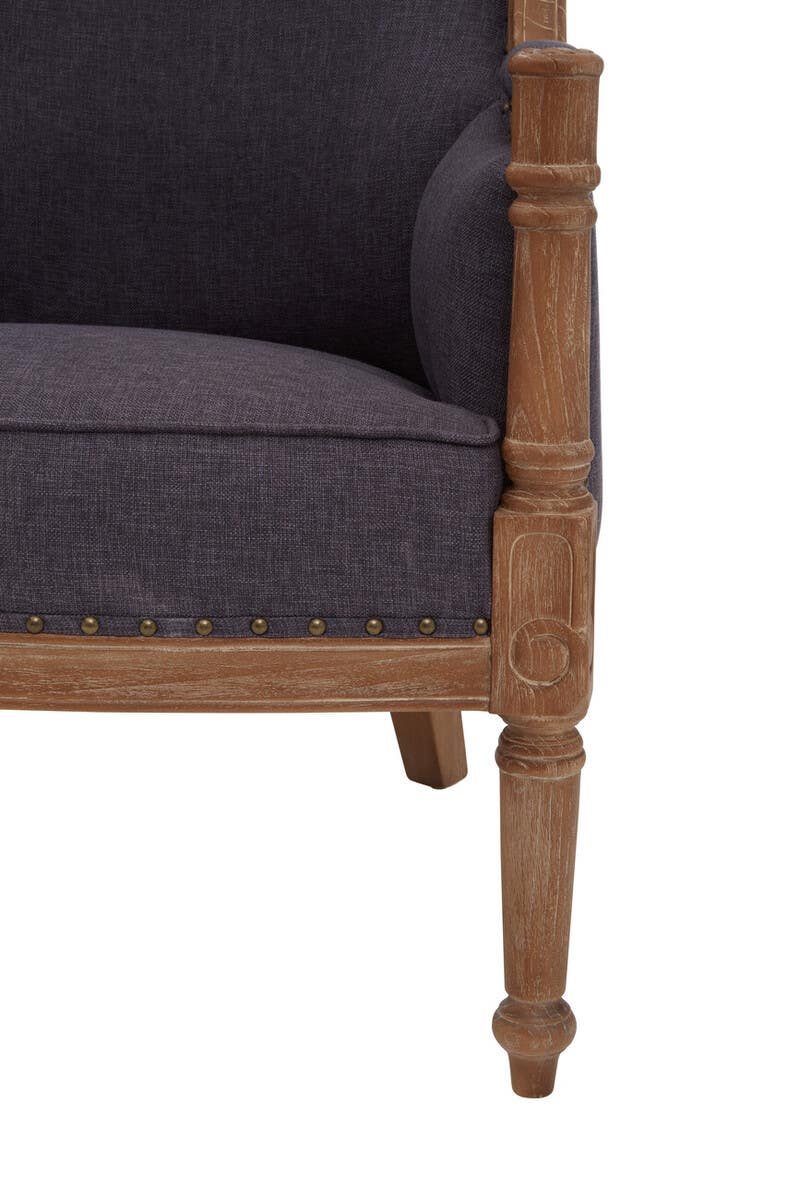 Elegant Grey Upholstered Accent Chair