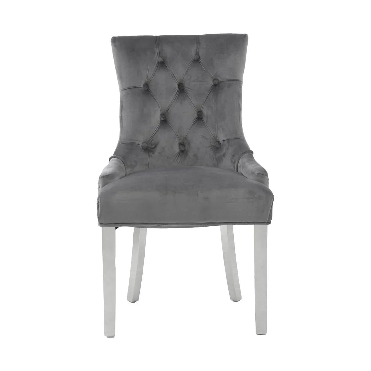 Diamond Tufted Velvet Dining Chair