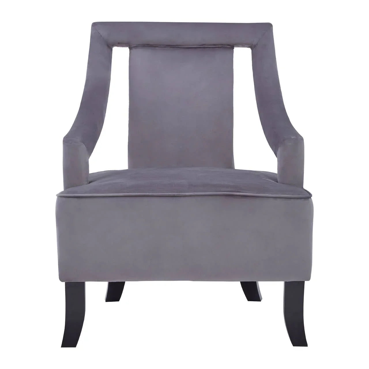 Luxe Grey Velvet Accent Chair