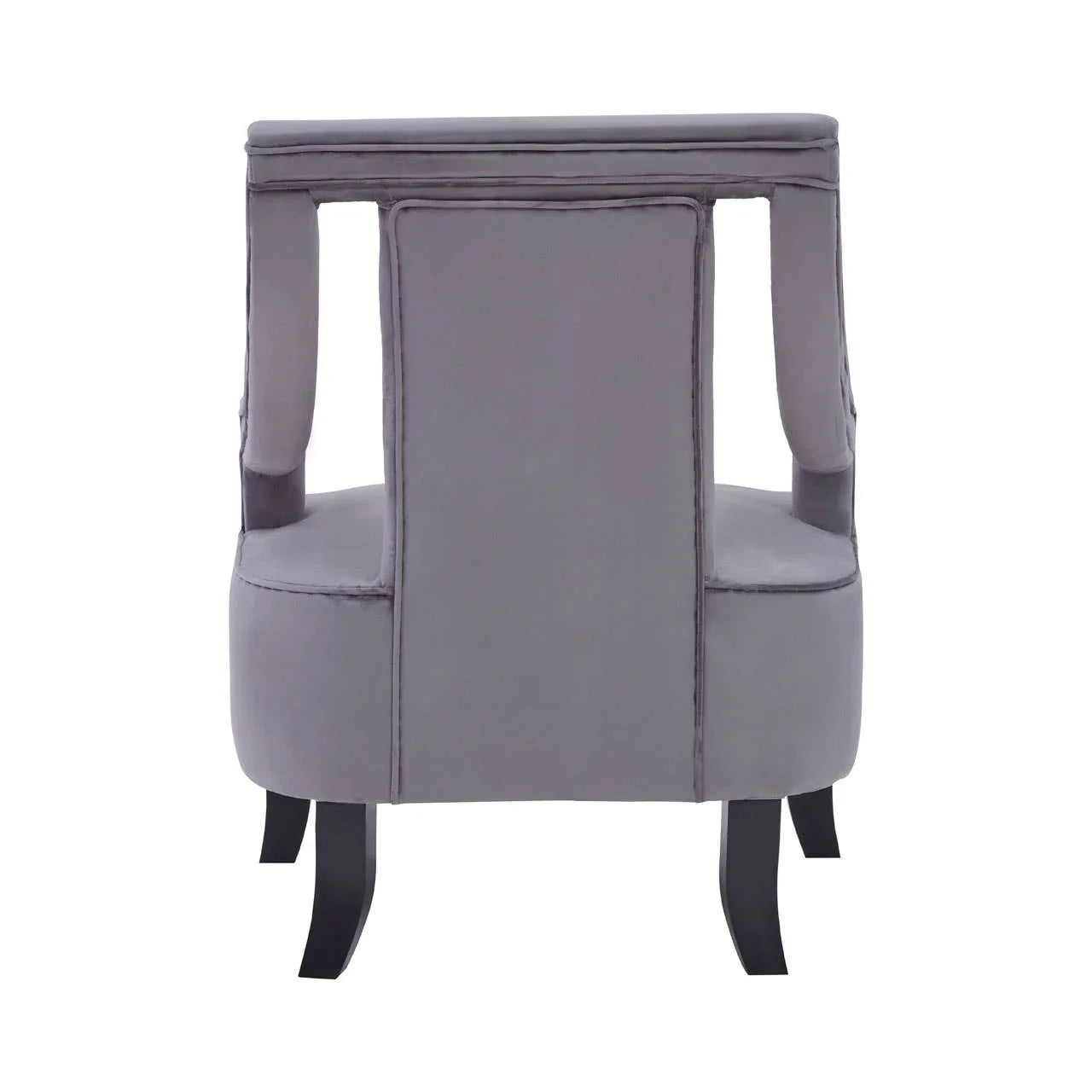 Luxe Grey Velvet Accent Chair