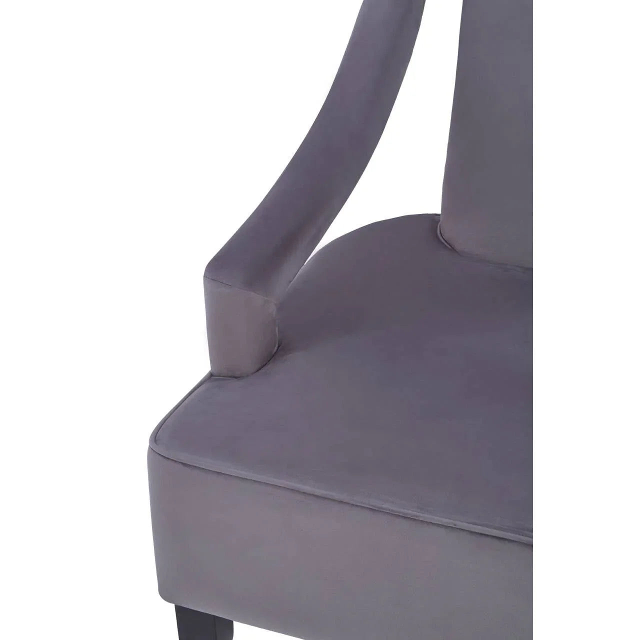 Luxe Grey Velvet Accent Chair