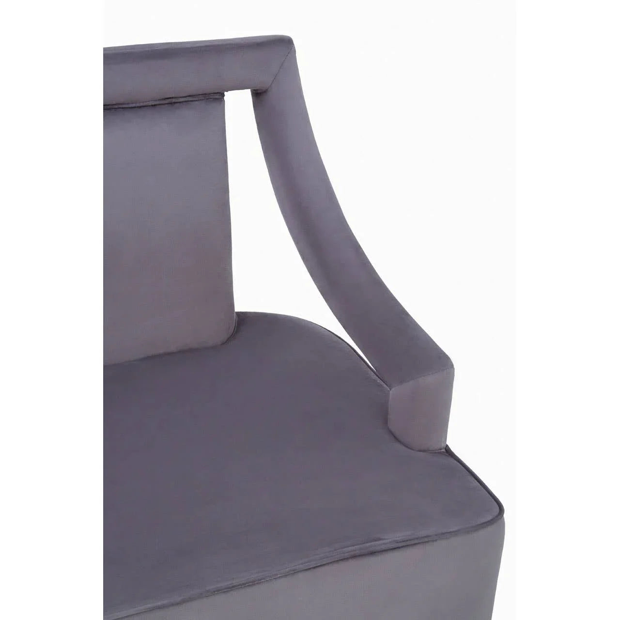 Luxe Grey Velvet Accent Chair