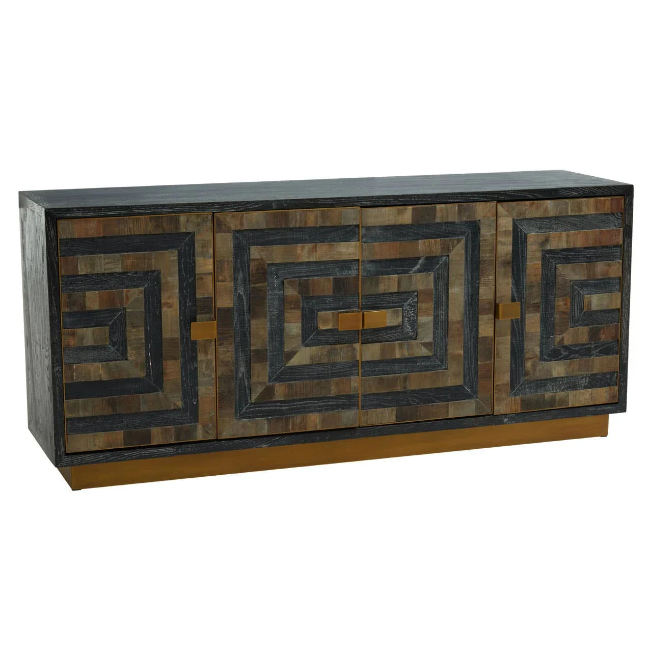 Roselle - Eco-Friendly Wood Sideboard with Labyrinth Patterns