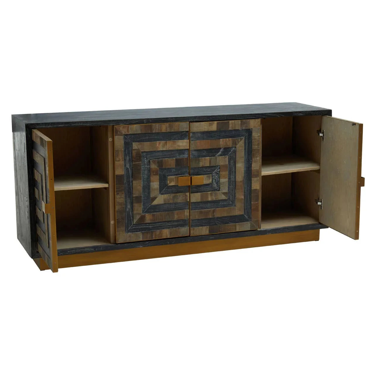 Roselle - Eco-Friendly Wood Sideboard with Labyrinth Patterns