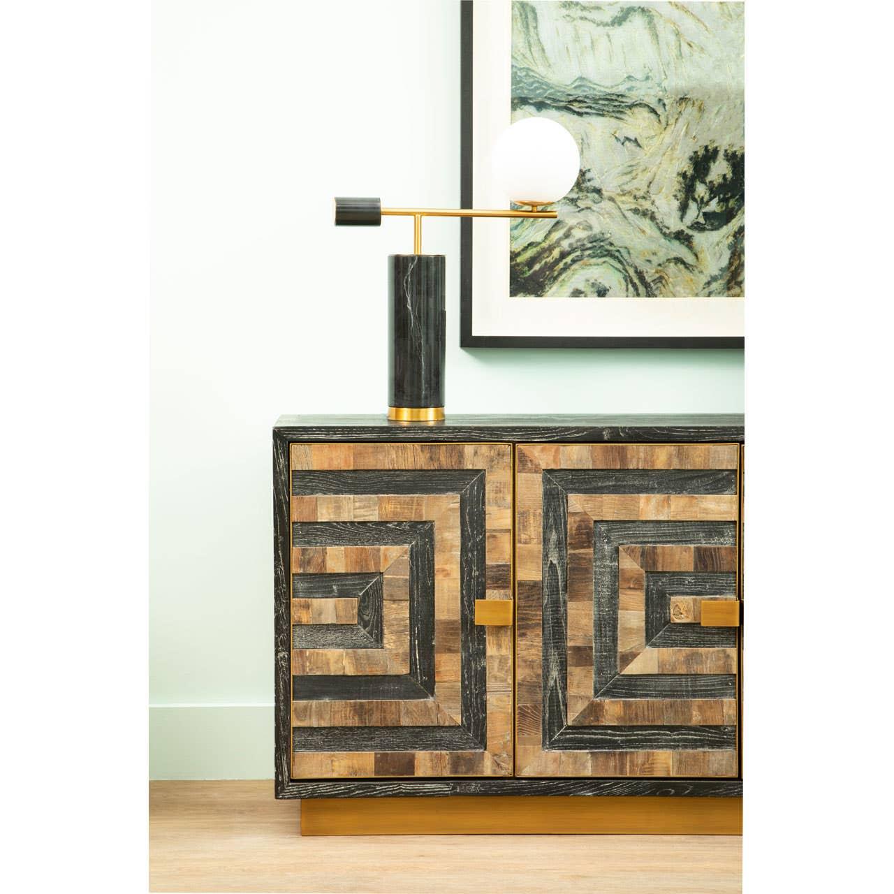 Roselle - Eco-Friendly Wood Sideboard with Labyrinth Patterns