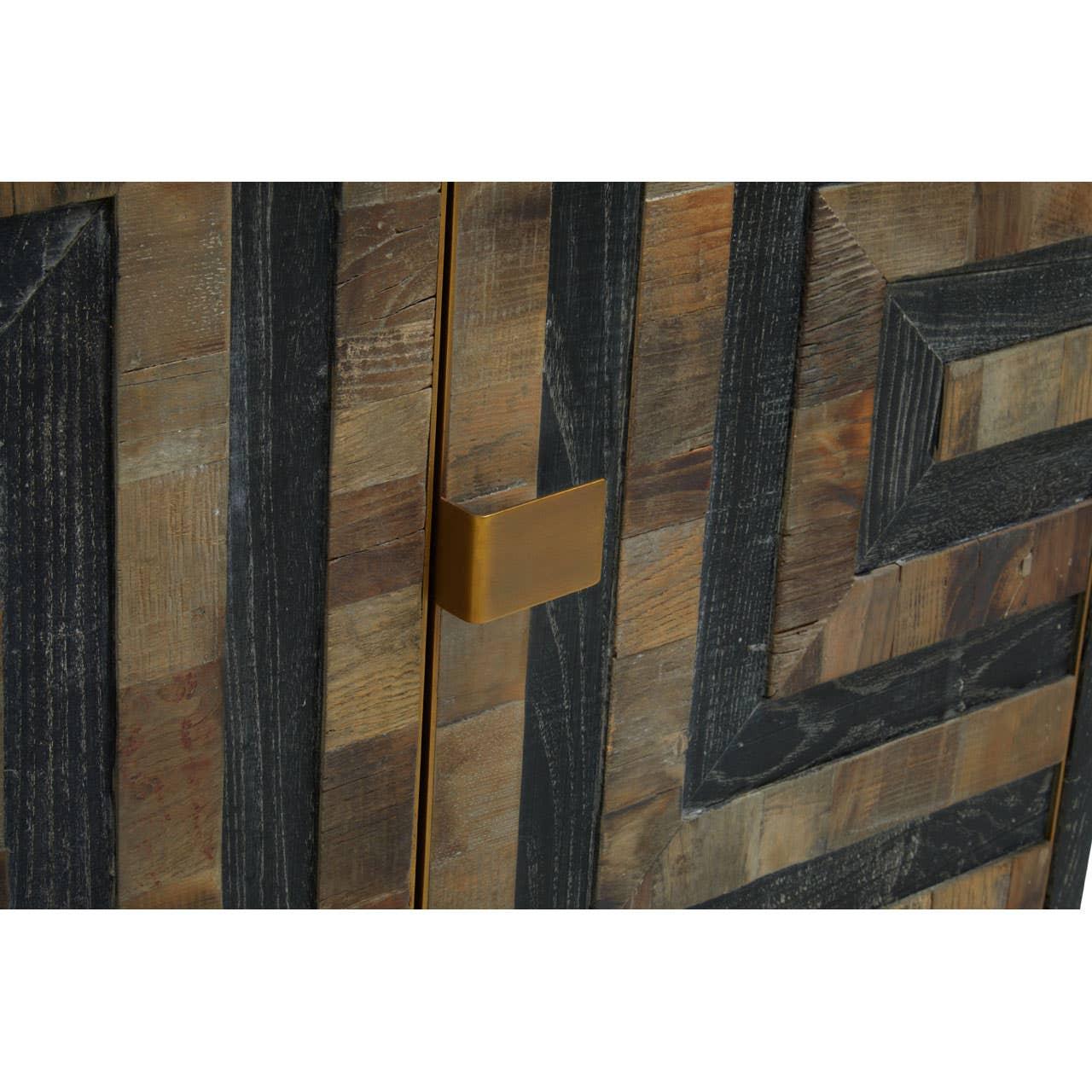 Roselle - Eco-Friendly Wood Sideboard with Labyrinth Patterns