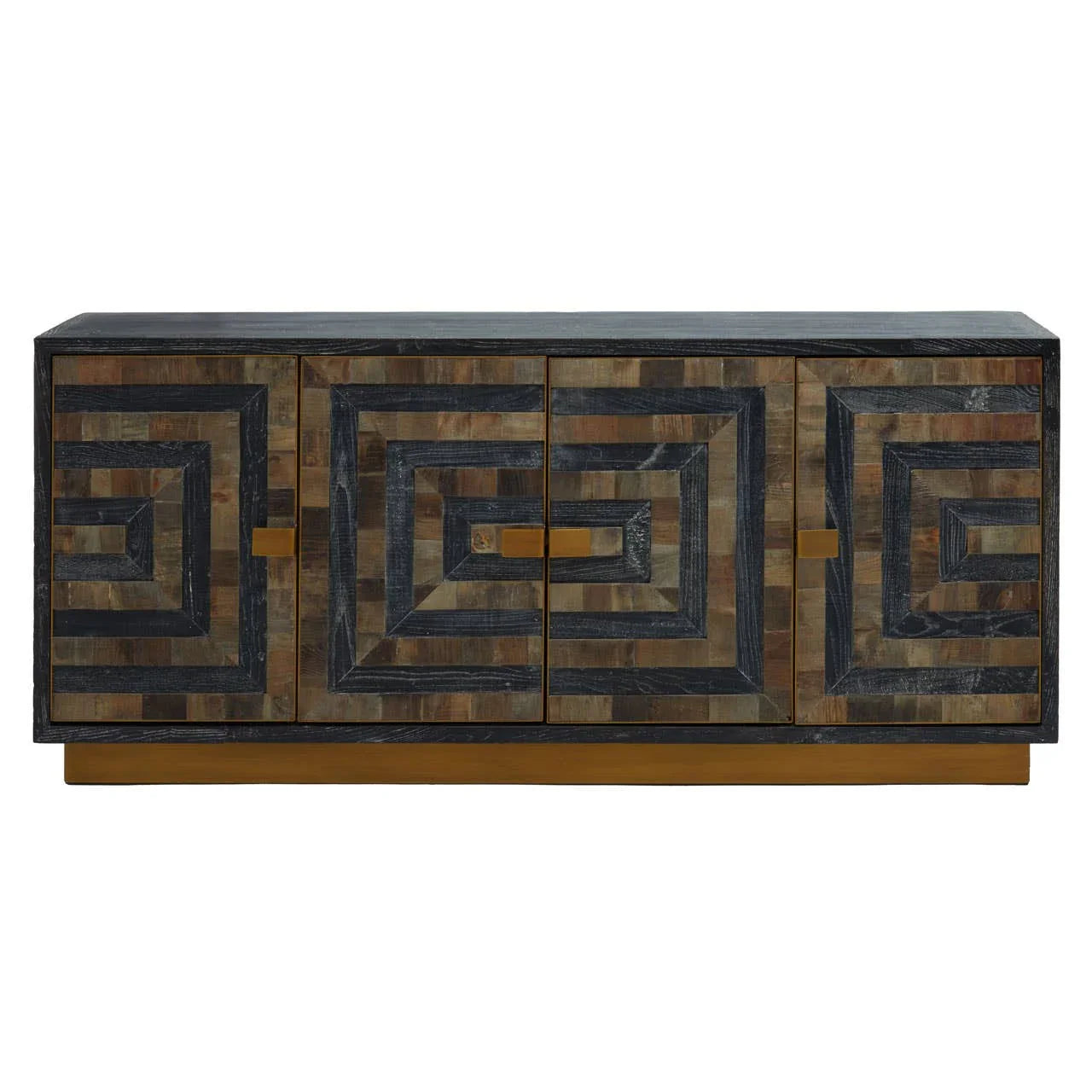Roselle - Eco-Friendly Wood Sideboard with Labyrinth Patterns