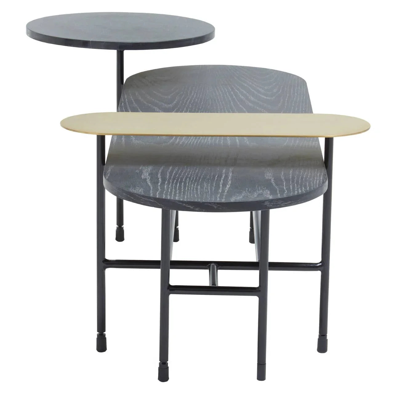 Geometric Black Oak Coffee Table