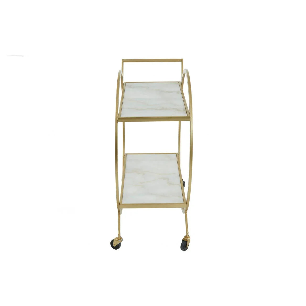 Luxe Marble Gold Drinks Trolley