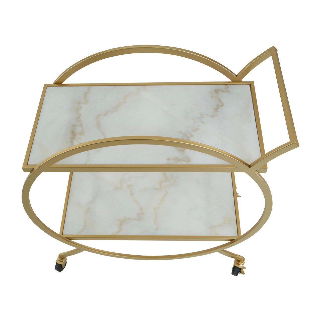 Luxe Marble Gold Drinks Trolley