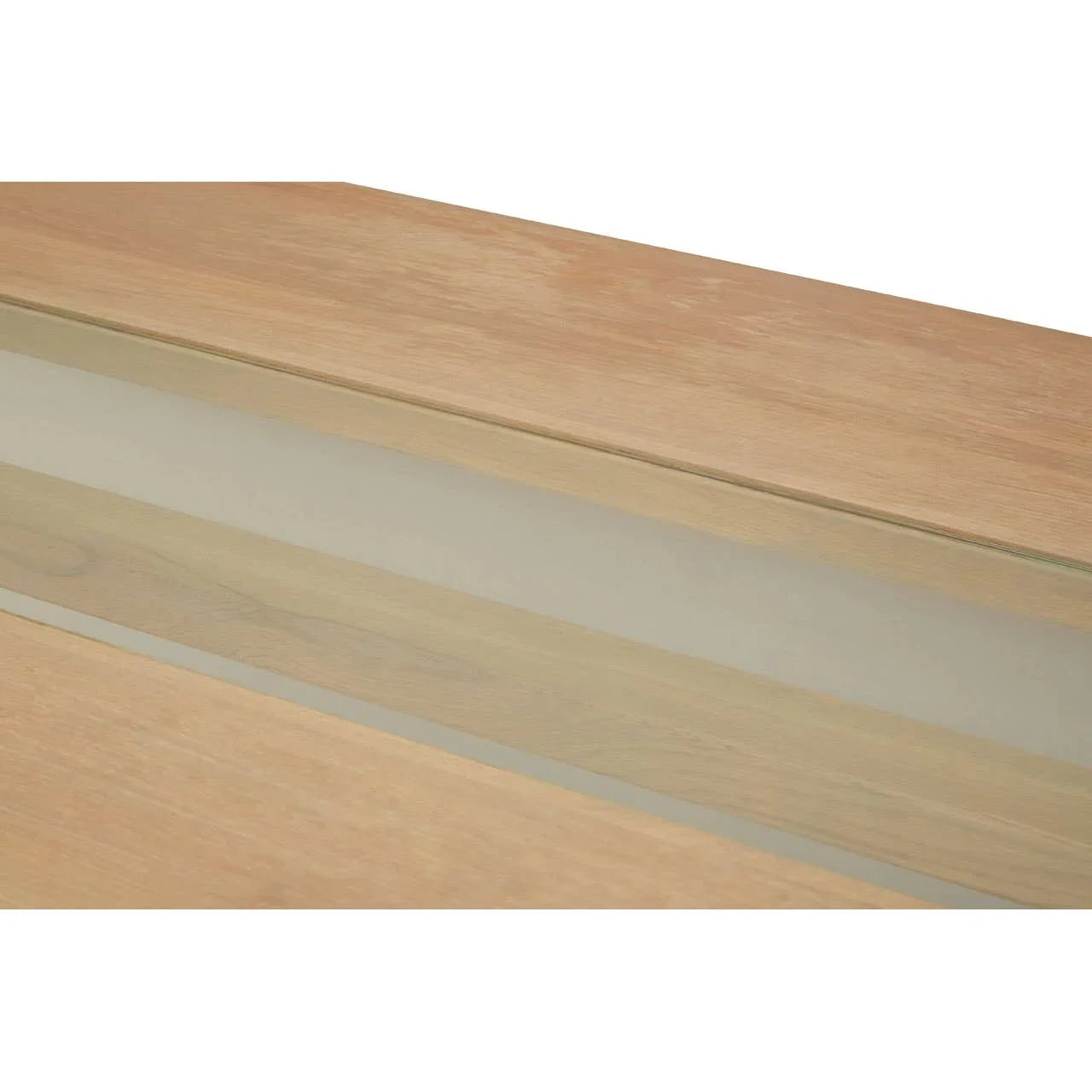 Rustic Oak Glass Dining Table