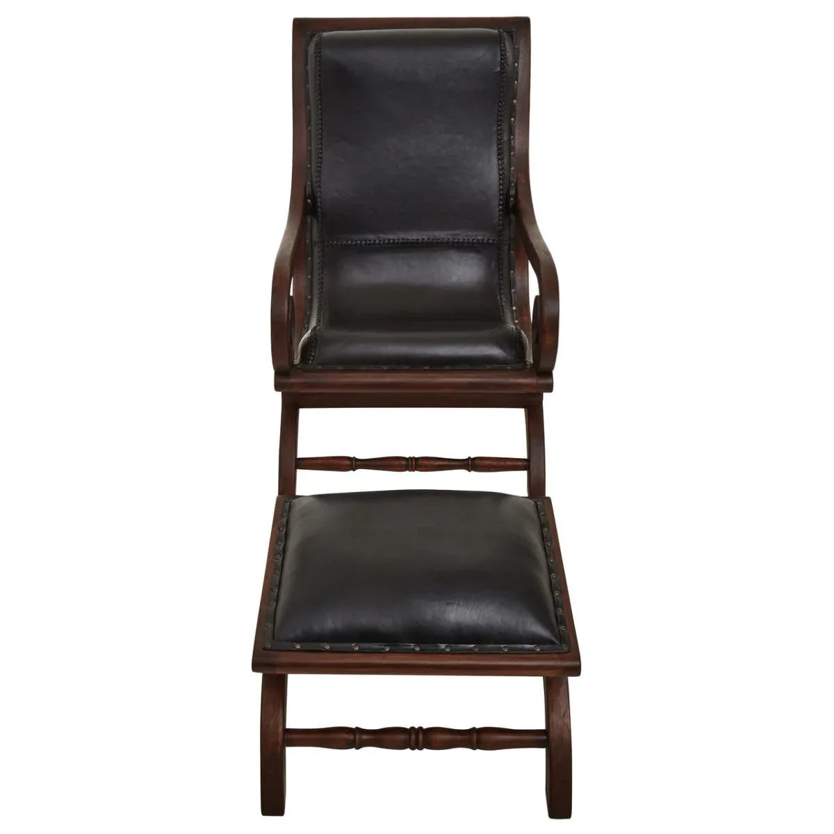 Luxe Teak Leather Lounge Set