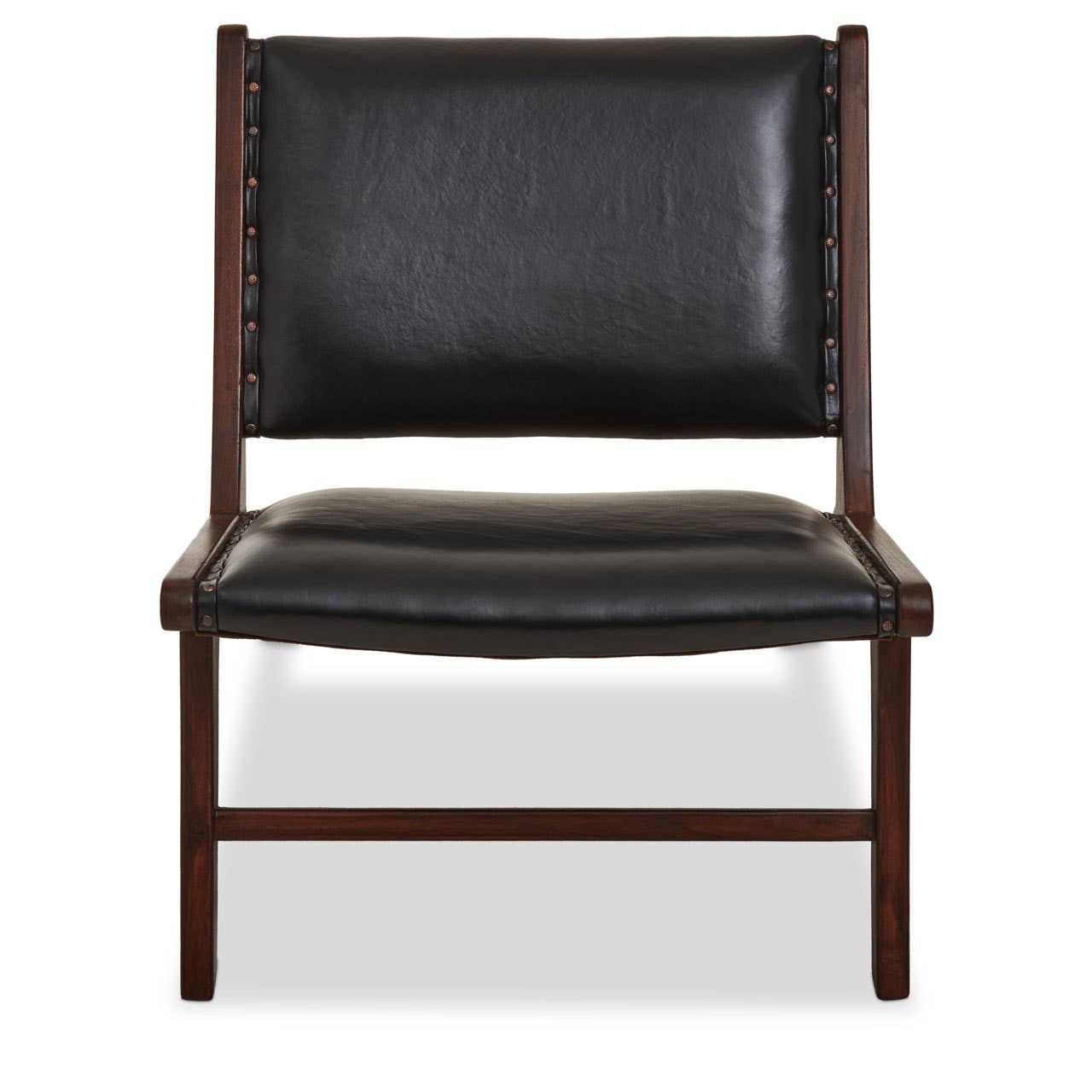 Boho Leather Lounge Chair