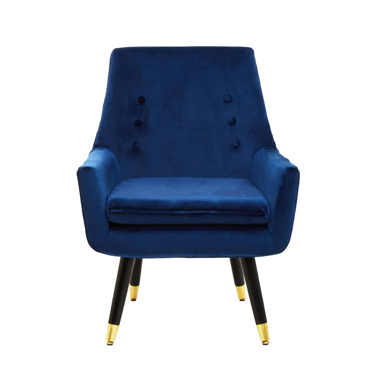 Midnight Velvet Button Tufted Chair