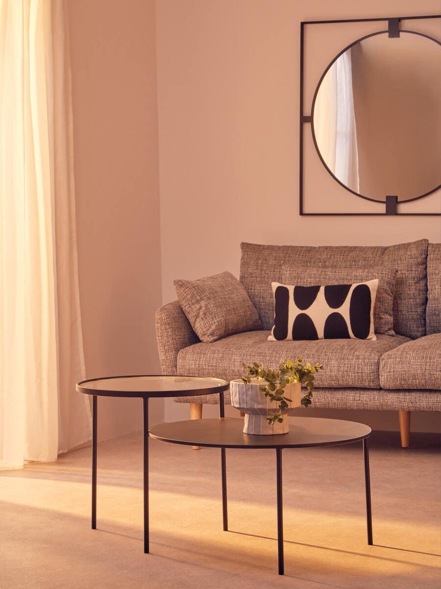 Sleek Glass Metal Coffee Table