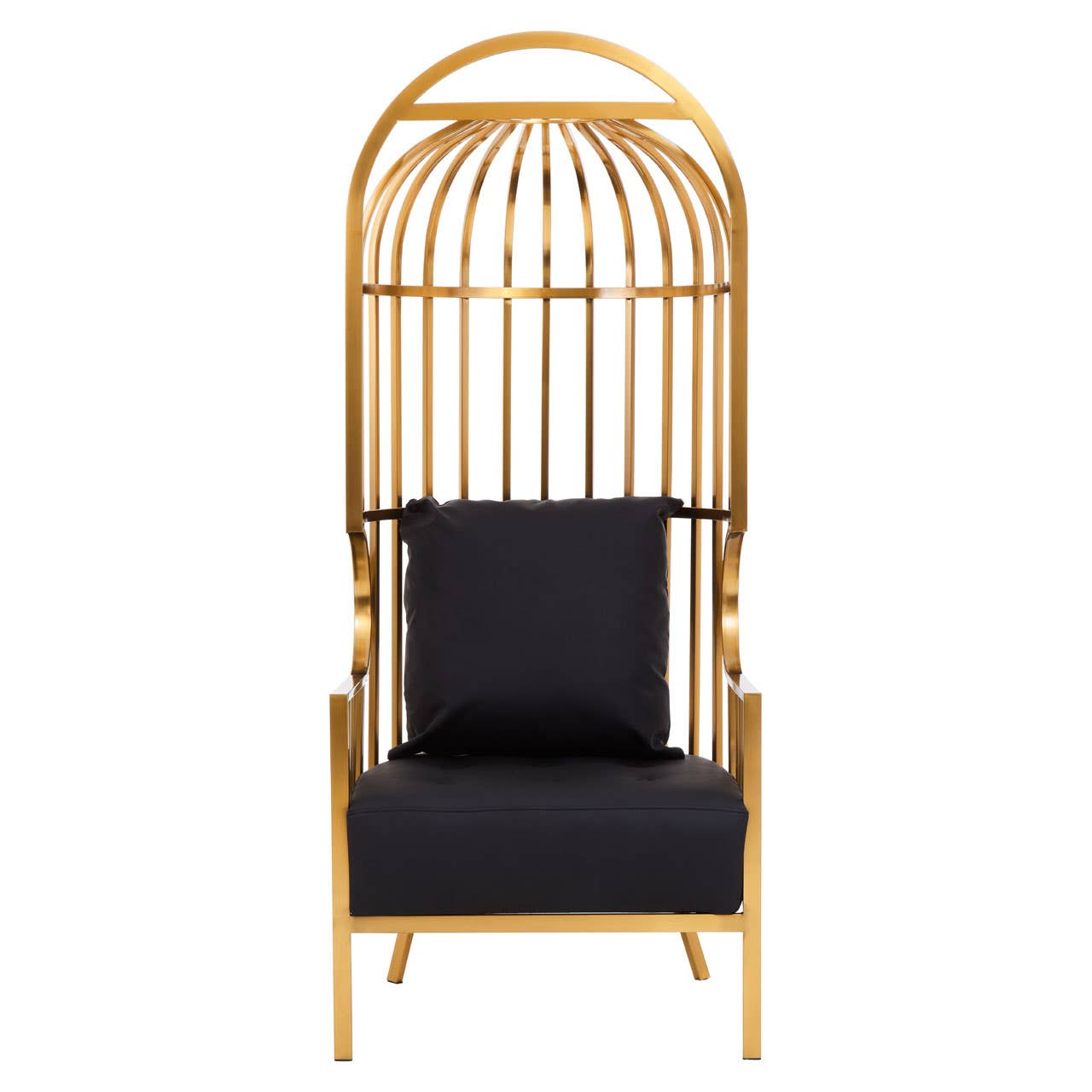 Luxe Gold Cage Chair