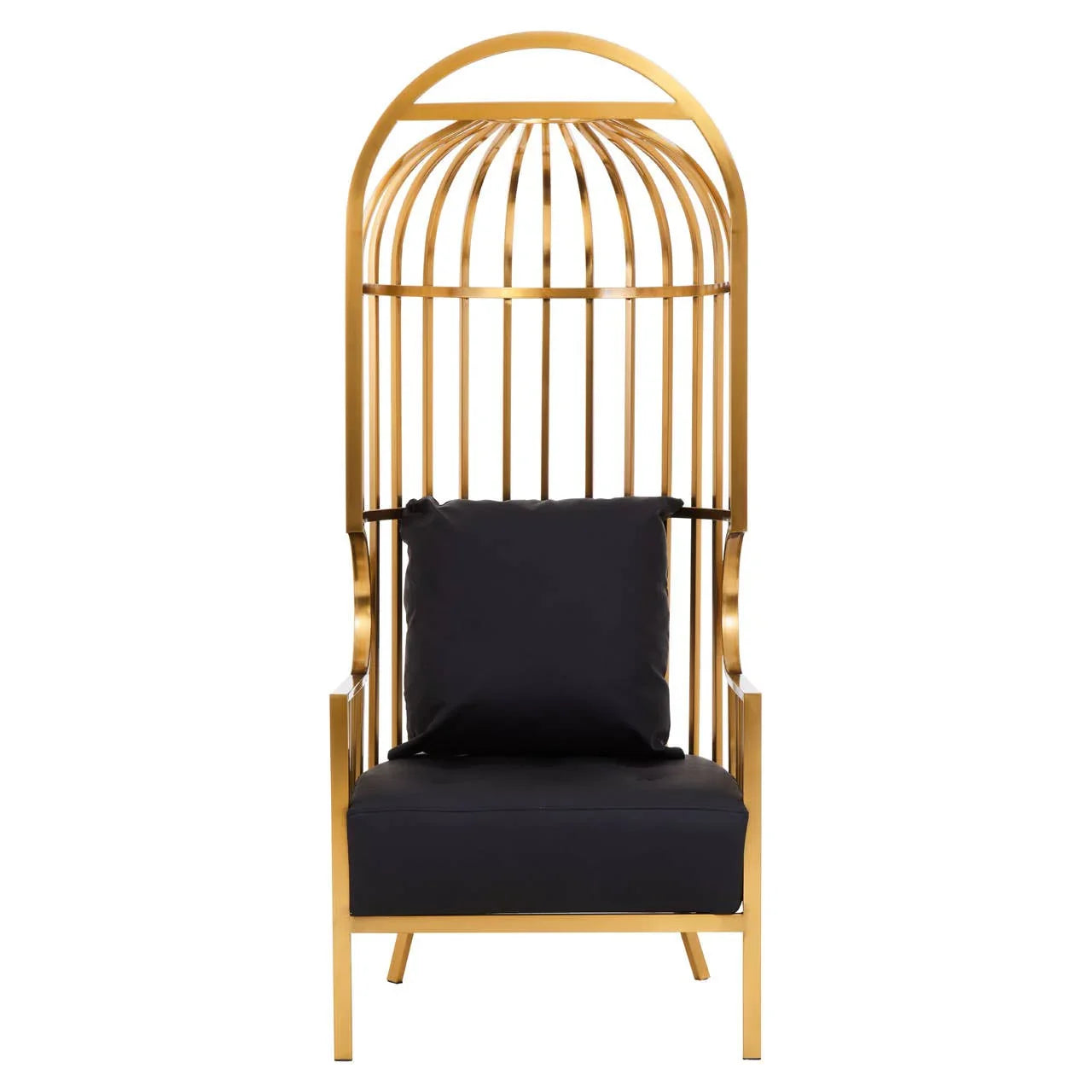 Luxe Gold Cage Chair