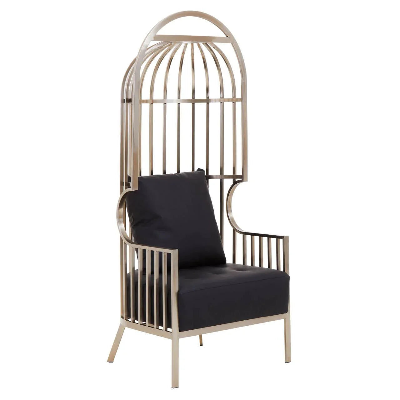 Glamour Silver Cage Chair