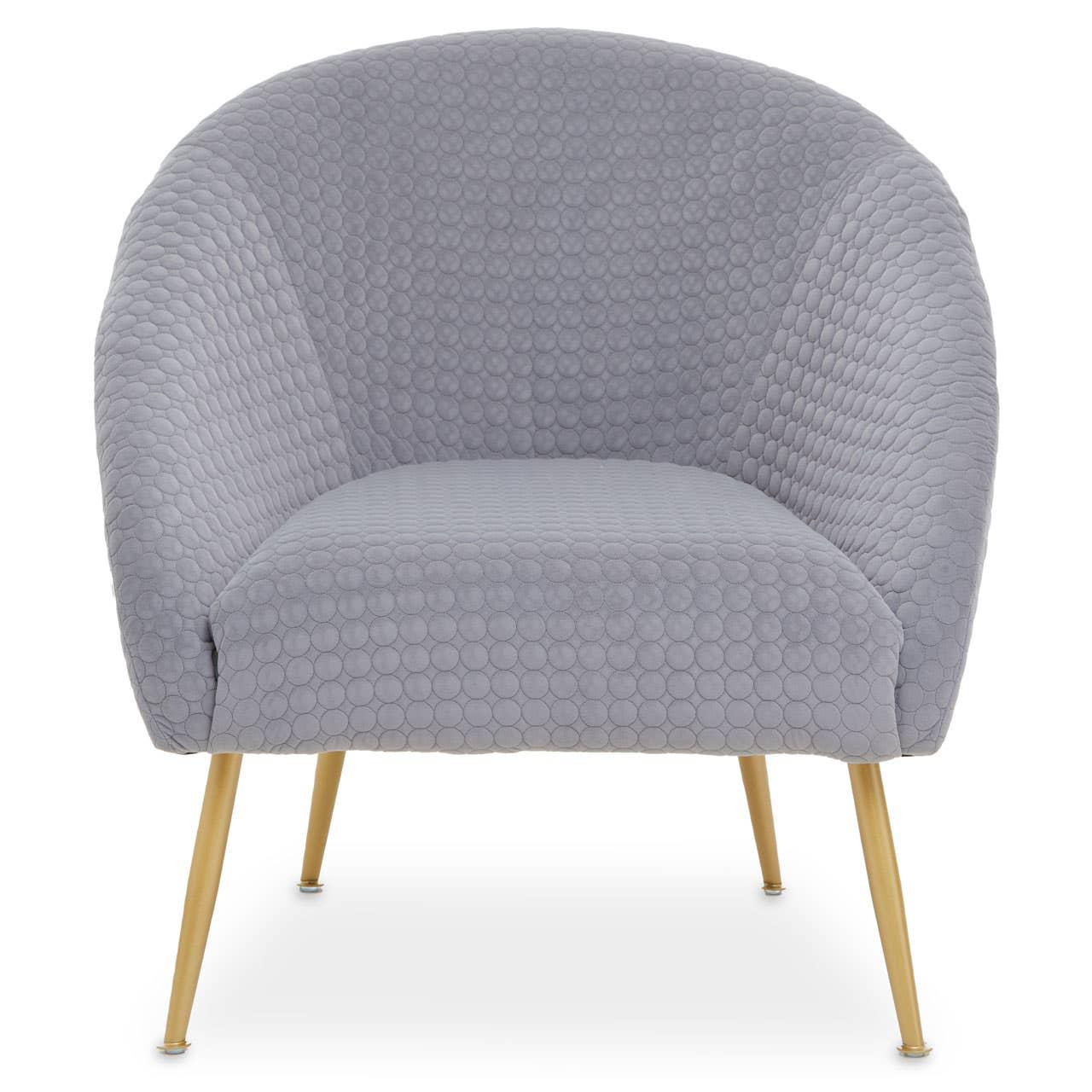 Luxe Grey Velvet Accent Chair