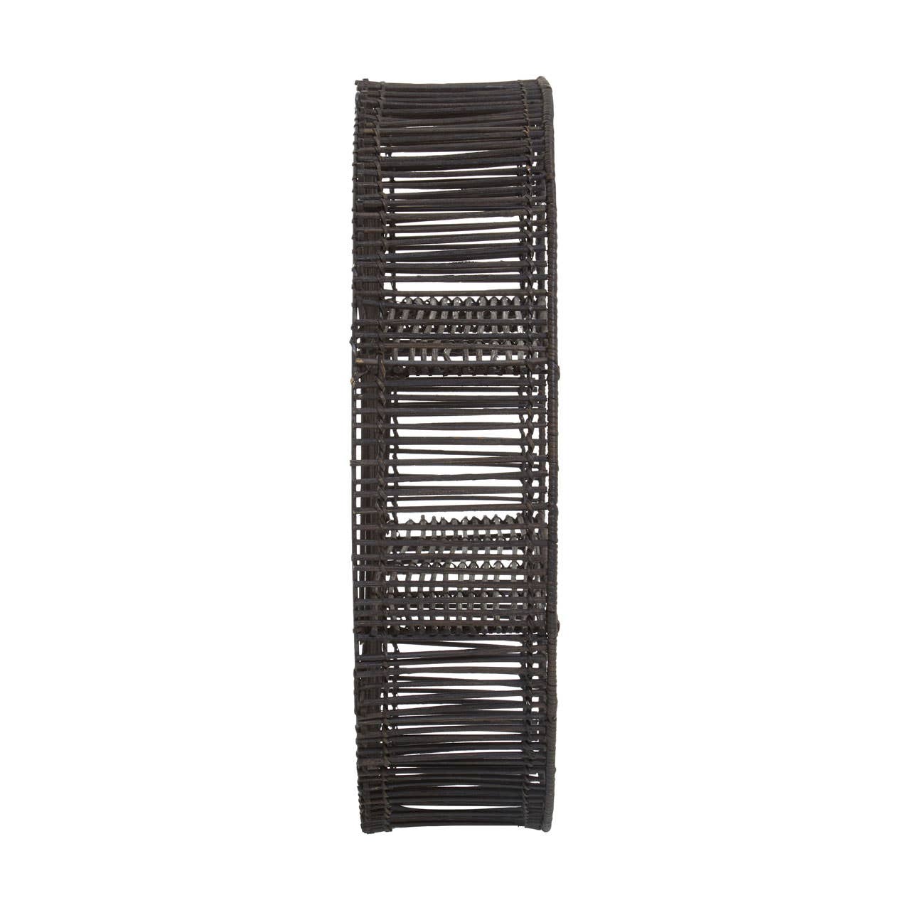 Black Rattan Wall Shelf