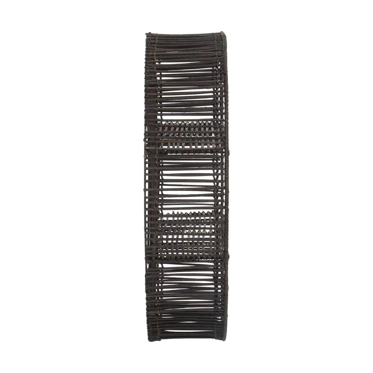 Black Rattan Wall Shelf