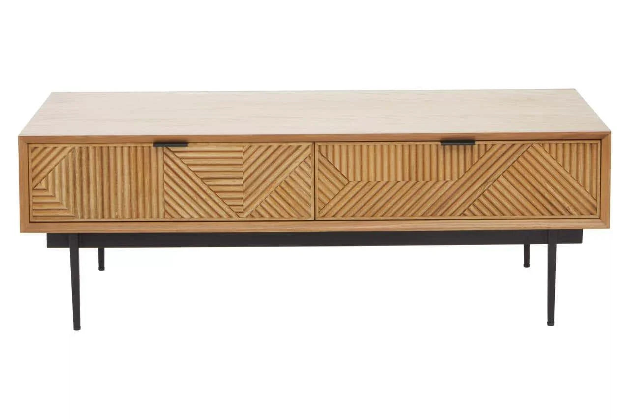 Geometric Wood Coffee Table
