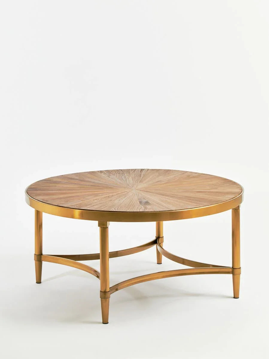 Curved Fir Wood Coffee Table