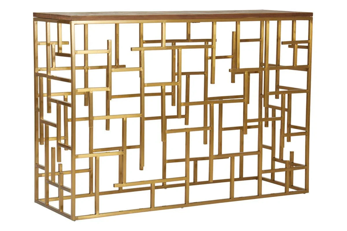 Golden Maze Console Table