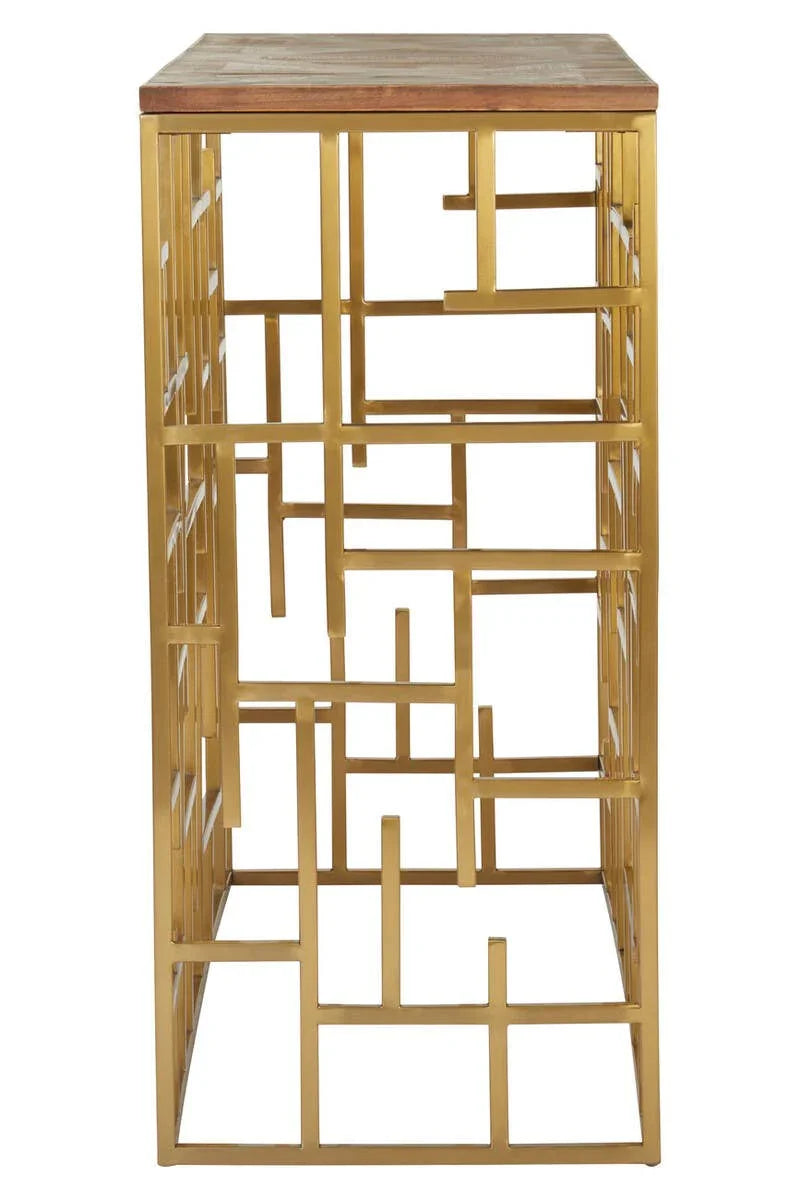 Golden Maze Console Table