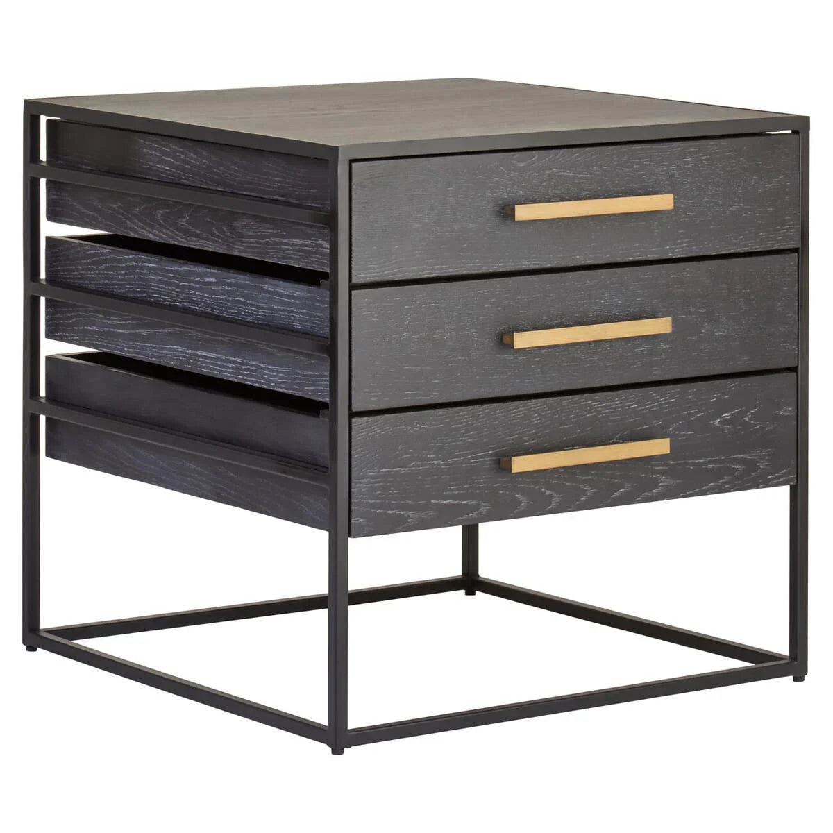 Luxe Black Gold Side Table