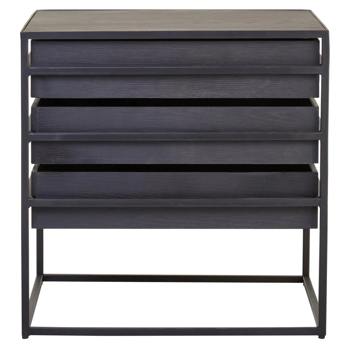 Luxe Black Gold Side Table