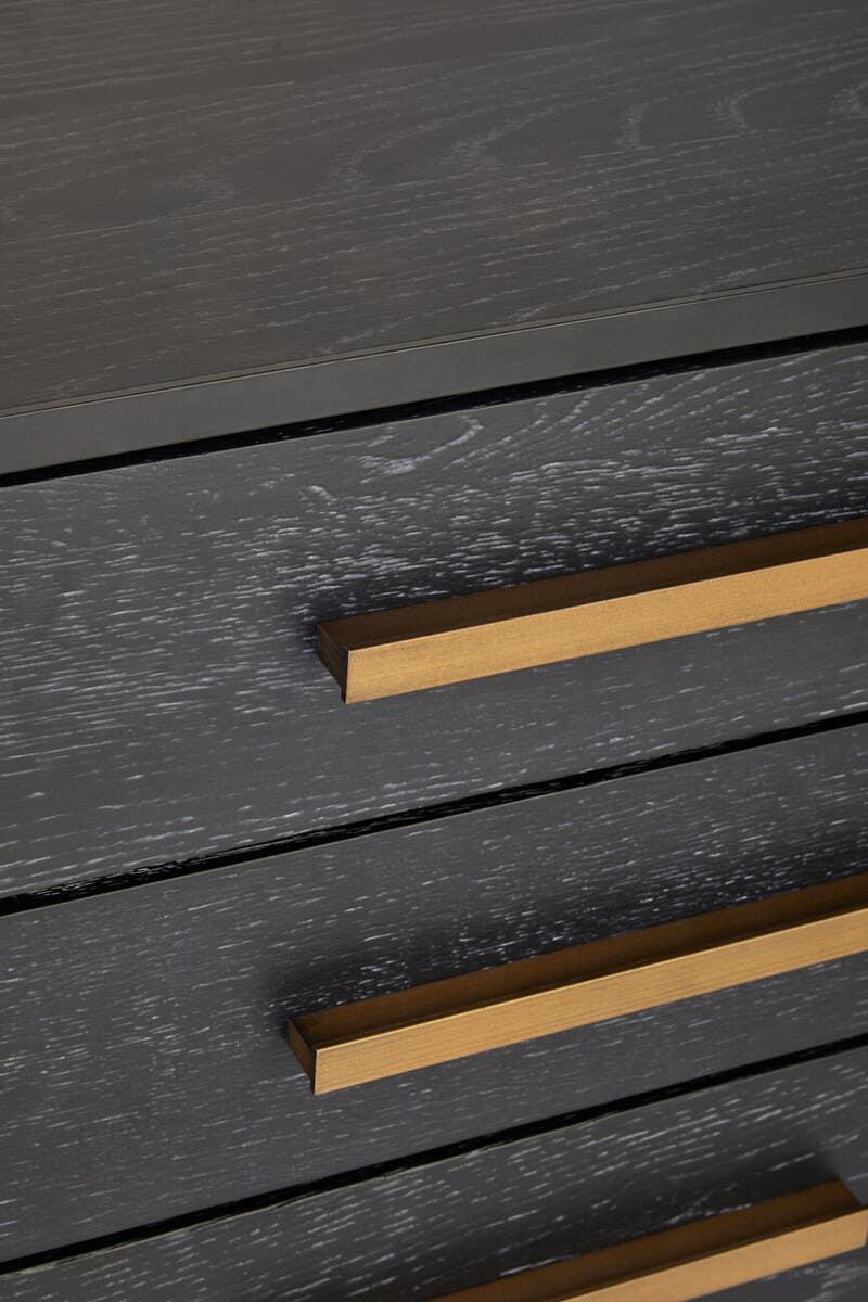 Luxe Black Gold Side Table