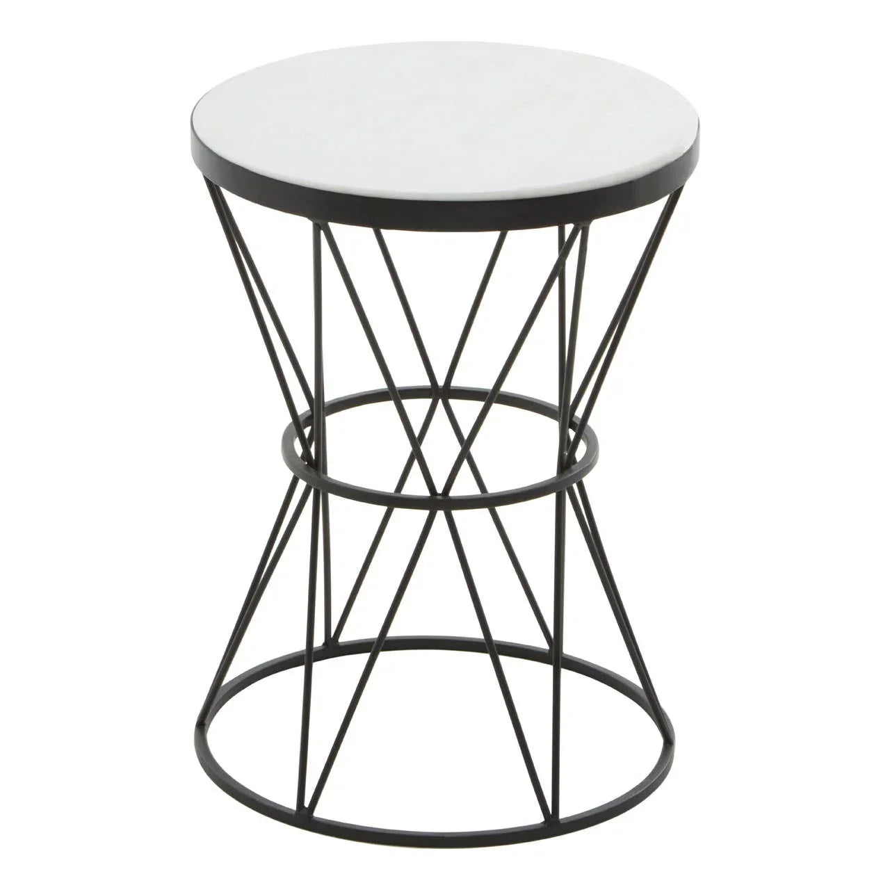 Round Marble Top Side Table