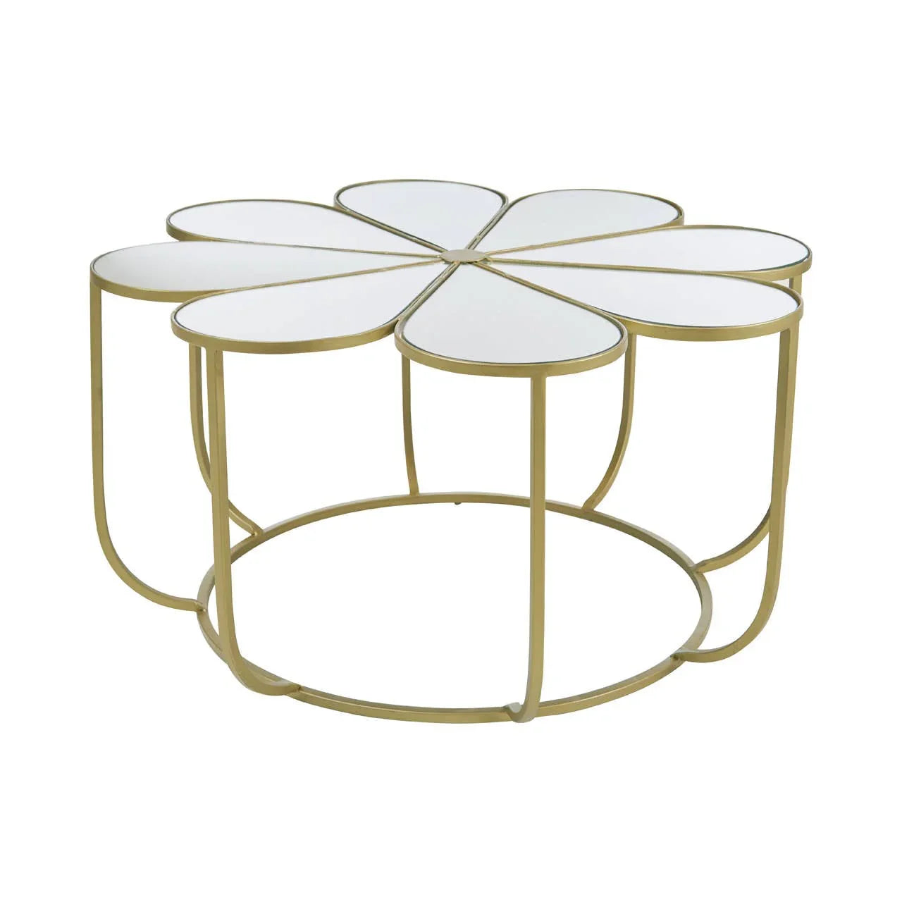 Mirrored Petal Coffee Table