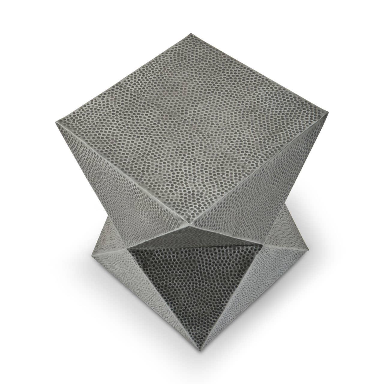 Triangular Geometric Zinc Stool