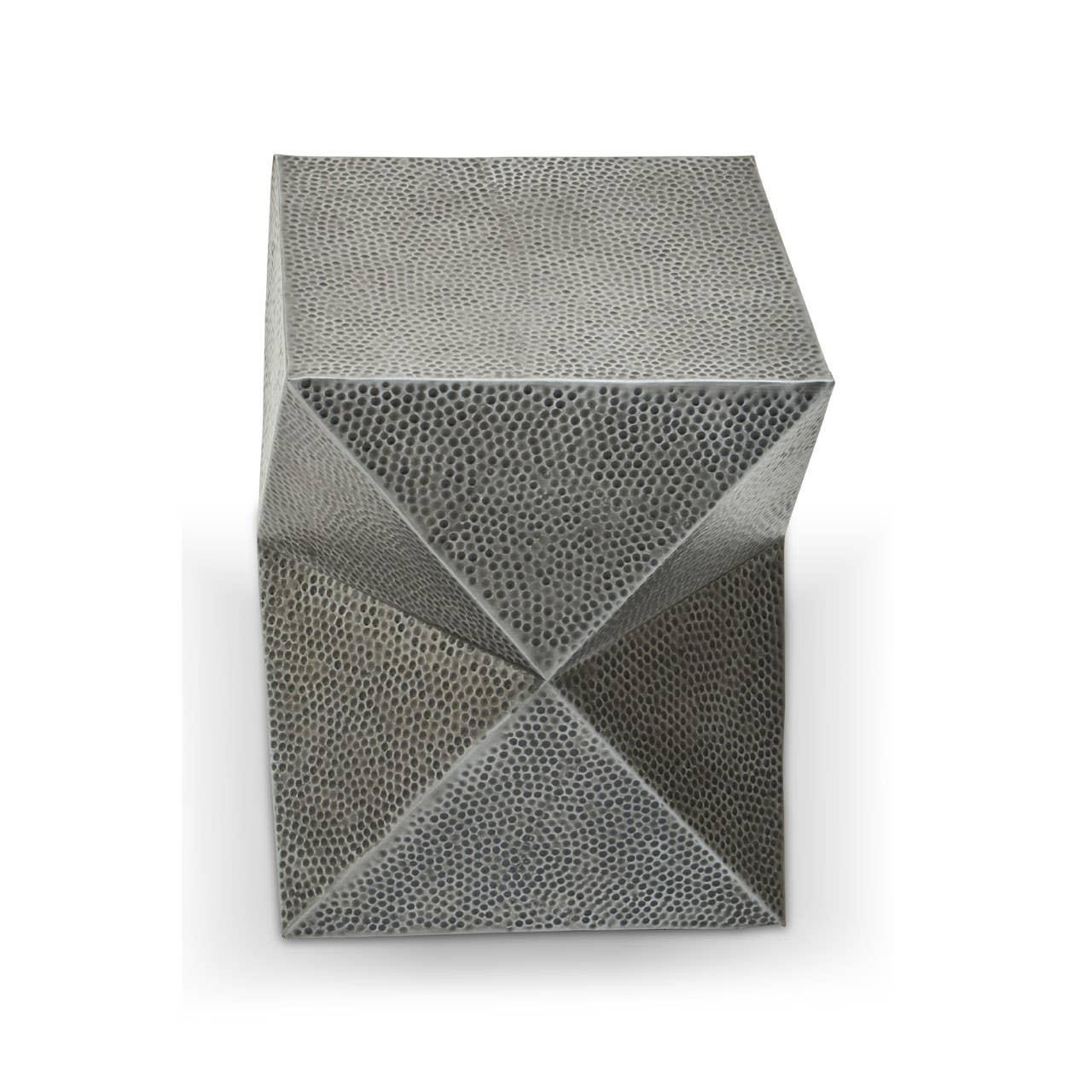 Triangular Geometric Zinc Stool