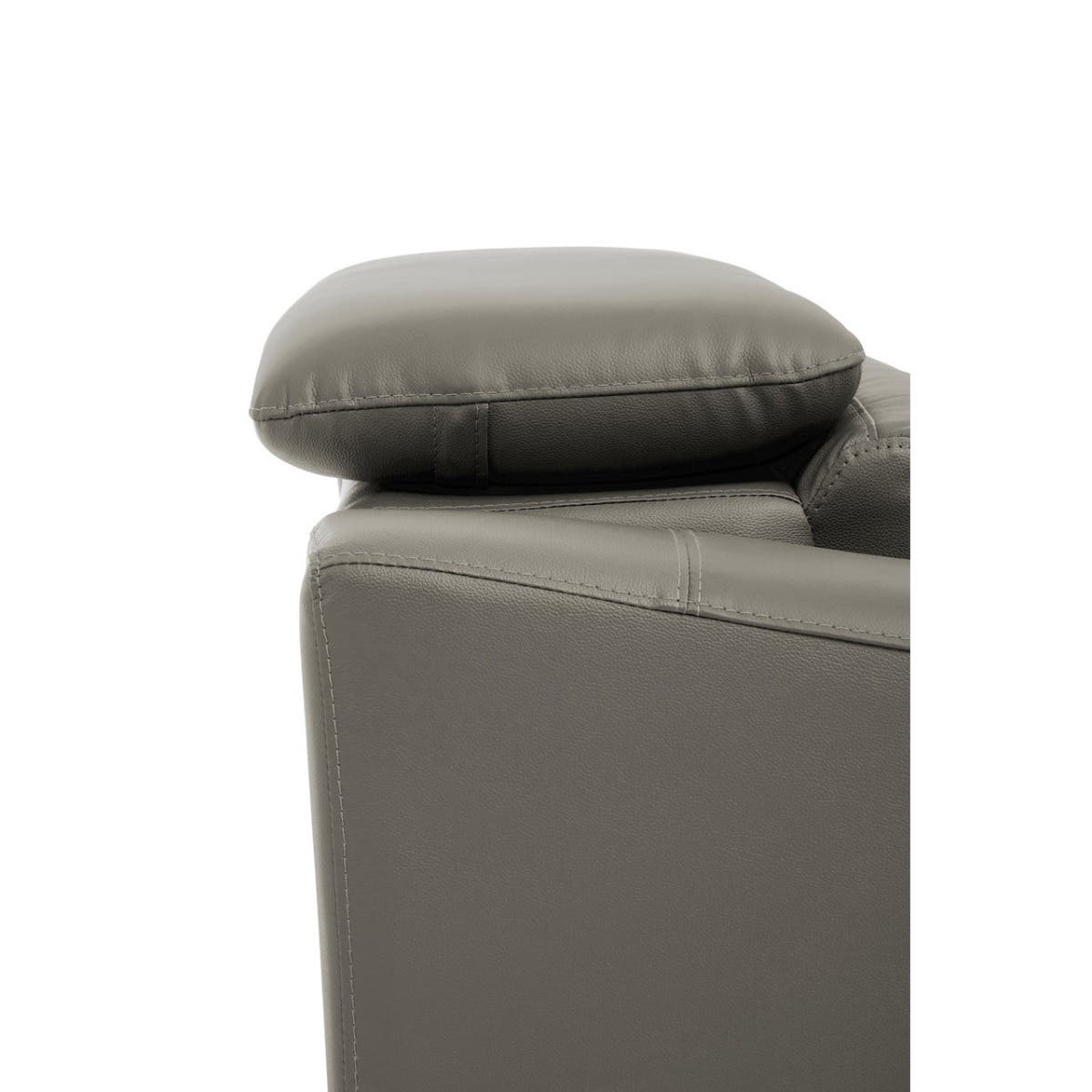 Modern Grey Leather Armchair
