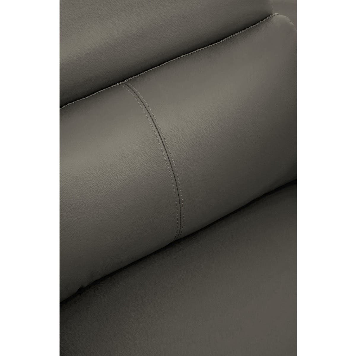 Modern Grey Leather Armchair