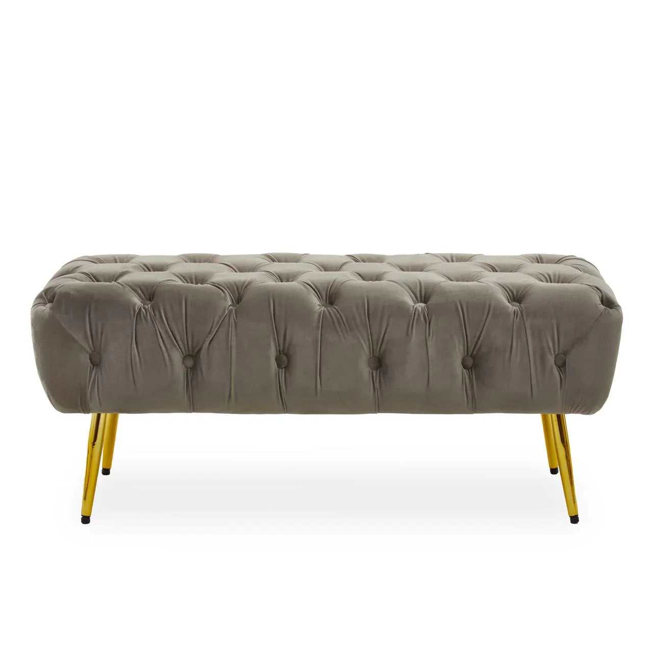 Luxe Mink Velvet Gold Bench