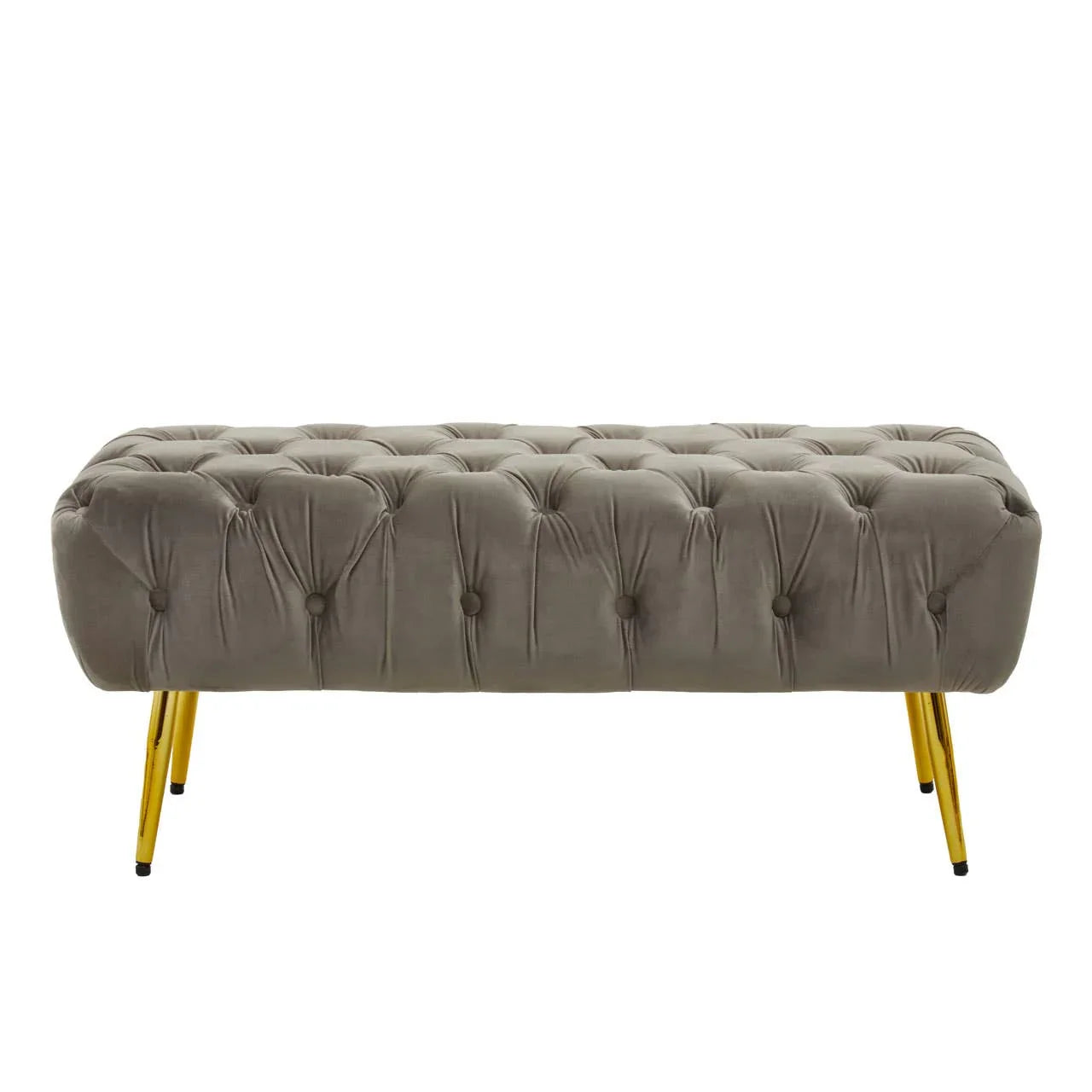Luxe Mink Velvet Gold Bench